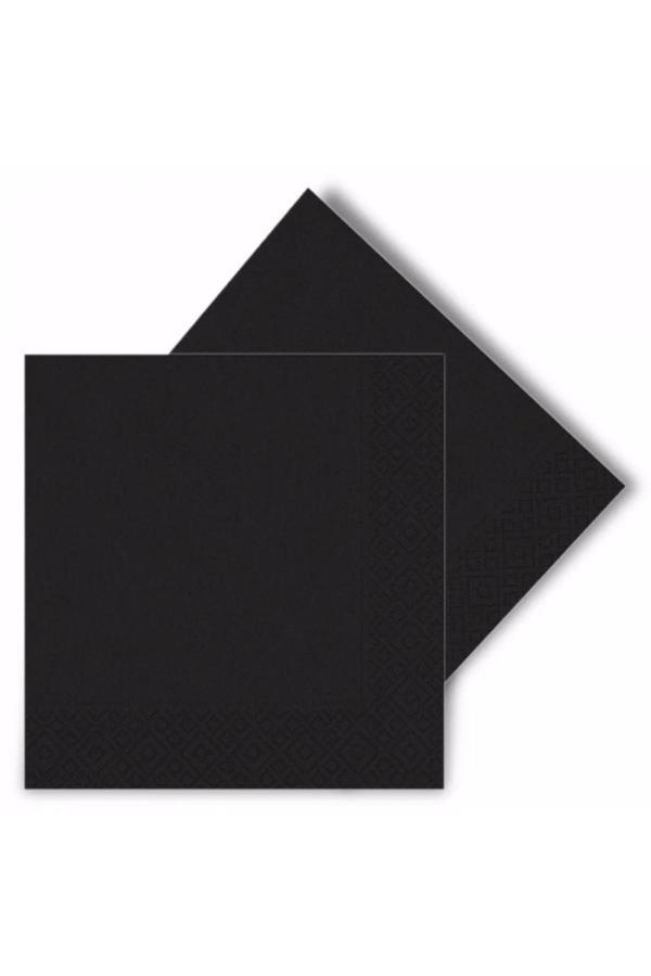 Ambalaj Evi Siyah Kağıt Peçete 20 Adet Doğum Günü Parti Peçete - Image 1