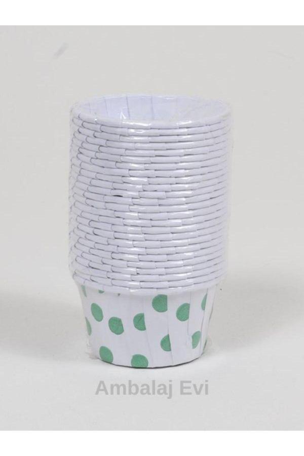 Ambalaj Evi Yeşil Puantiyeli Muffin Kalıbı Muffin Cupcake Kalıbı Kek Kapsülü Bride To Be Parti Muffin Kabı - Image 1