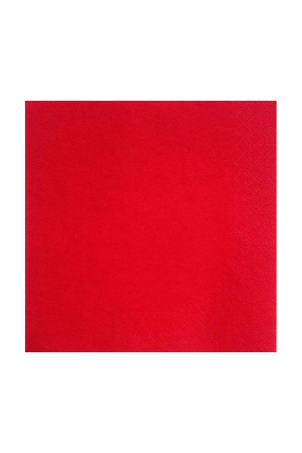 Ambalaj Evi Kırmızı Kağıt Peçete 20 Adet Doğum Günü Parti Peçete - Image 1