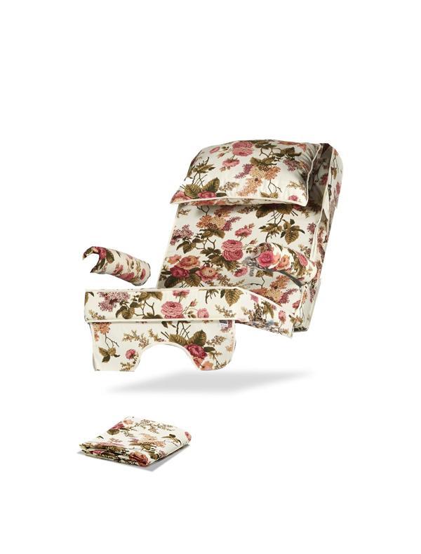 Tek Kişilik Salıncak Minder Kılıf Takımı (Süngersiz) - İngiliz Gülü - Image 1