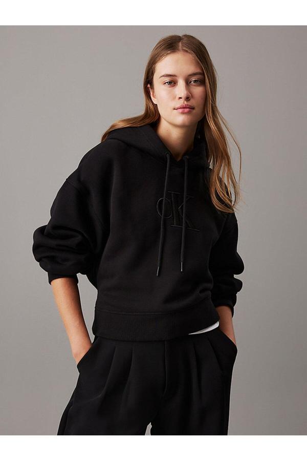 Calvin Klein Raısed Embroıdery Ck Hoodıe - Image 1