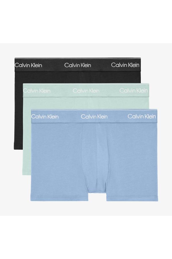 Calvin Klein Microfiber Erkek Mavi 3'Lü Boxer - Image 1