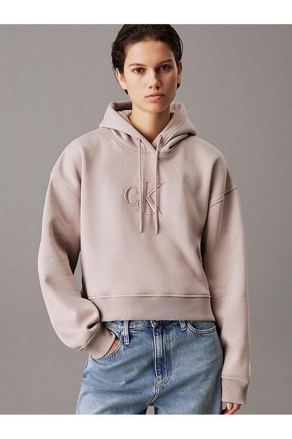 Calvin Klein Kadın Kapüşonlu Sweatshirt - Image 1