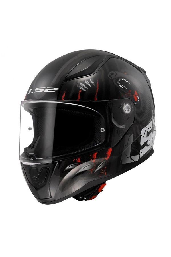 Ls2 Rapıd 2 Clawn Kapalı Kask Mat Siyah-Gri-Kırmızı - Image 1