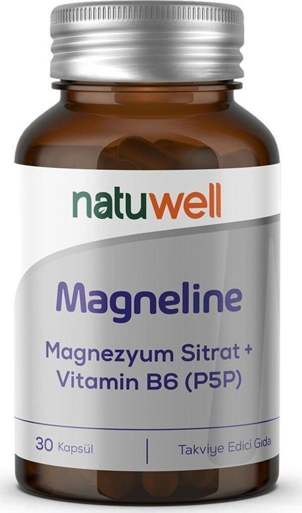 Natuwell Magrneline Magrnezyum Sitrat + P5P 30 Kapsül - Image 1