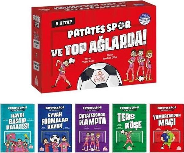Patatesspor ve Top Ağlarda! Set + Soru Kitapçığı - 5 Kitap Takım - Nesil Çocuk Yayınları - Image 1