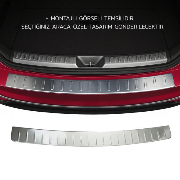 BMW 3 Serisi E91 Touring Arka Tampon Eşiği - Krom | 2005-2012 Arası - Image 1