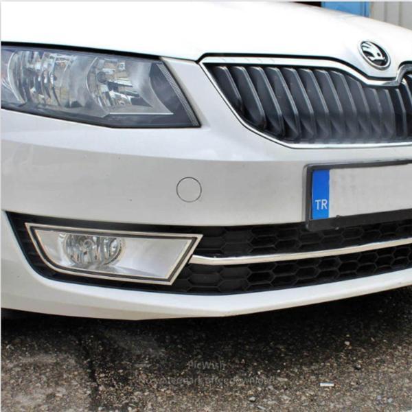 Skoda Octavia (A7) Sis Far Çerçevesi - Krom (2 Parça) | 2013-2016 Arası, SD/SW - Image 1