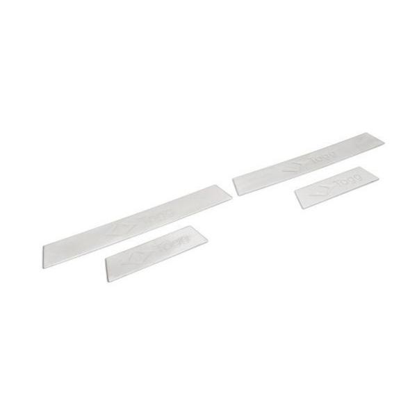 TOGG T10X Kapı Eşiği 4 Parça - Krom Taşlı | 2023 ve Sonrası - Image 1