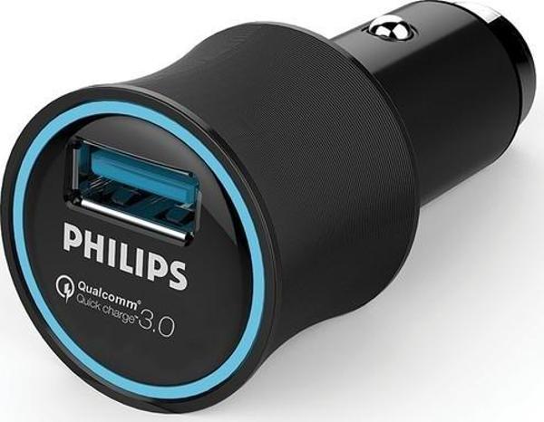 PHİLİPS 18W QC3.0 USB ARAÇ İÇİ HIZLI ŞARJ ADAPTÖRÜ SİYAH - Image 1