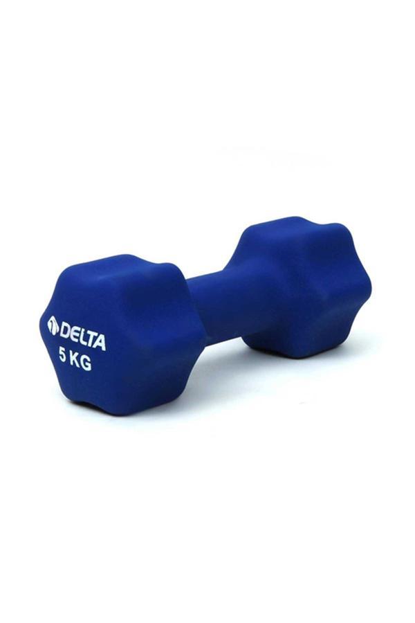 Delta 5 Kg X 1 Adet Deluxe Neopren Kaplı Turkuaz Demir Dambıl - Image 1