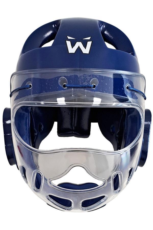 Whiteface Taekwondo Camlı Mantar Kask (Mavi) - Image 1