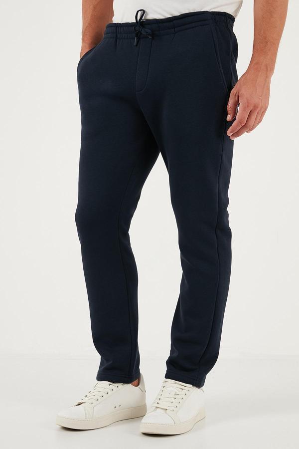 Buratti Pamuklu Regular Fit Normal Bel Şardonlu Erkek Eşofman Altı 5908040 KOYU LACİVERT - Image 1