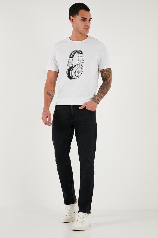 Buratti Pamuklu Regular Fit Normal Bel Boru Paça Jeans Erkek Kot Pantolon 2211C13PARMA SİYAH - Image 1