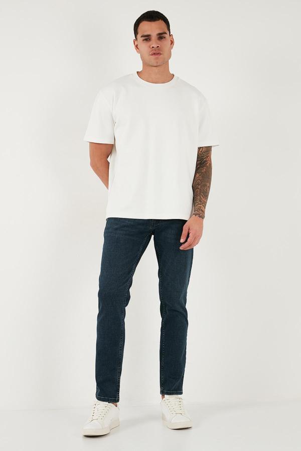 Buratti Pamuklu Regular Fit Normal Bel Boru Paça Jeans Erkek Kot Pantolon 2211C26PARMA MAVİ - Image 1