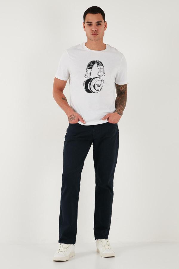 Buratti Pamuklu Comfort Fit Normal Bel Boru Paça Jeans Erkek Kot Pantolon 4412C19TEXAS LACİVERT - Image 1