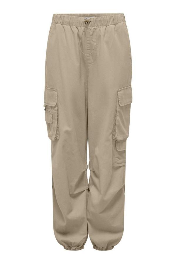 Only Onlpamala Pamuklu Relaxed Fit Kargo Bayan Pantolon 15308795 BEJ - Image 1