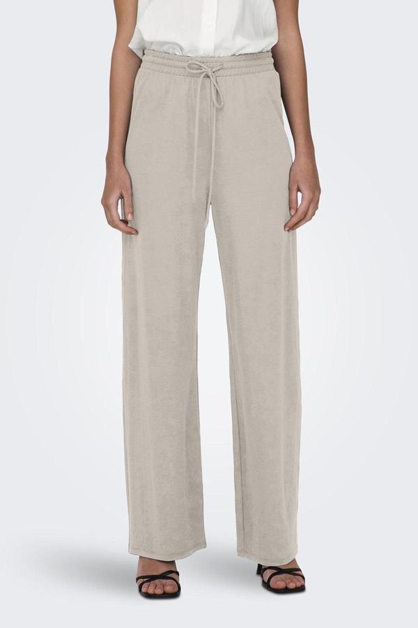 Only Onljany Regular Fit Yüksek Bel Geniş Paça Bayan Pantolon 15294429 KREM - Image 1
