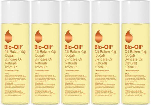 Bio-Oil %100 Natural Çatlak & Leke Karşıtı Nemlendirici Doğal Cilt Bakım Yağı 125ML (5 Li Set) - Image 1