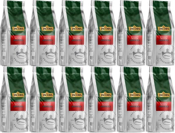 Jacobs Banquet Medium Çekirdek Kahve 1KG (Espresso Beans) (12 Li Set) - Image 1