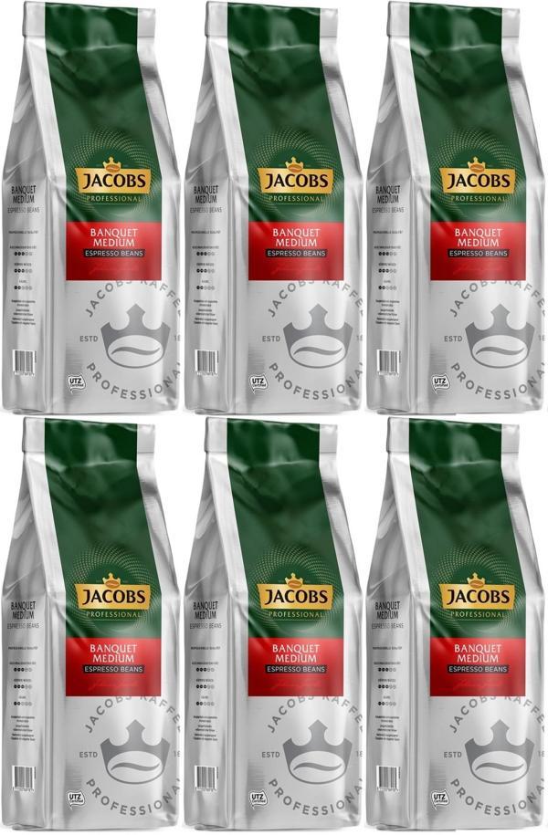 Jacobs Banquet Medium Çekirdek Kahve 1KG (Espresso Beans) (6 Lı Set) - Image 1