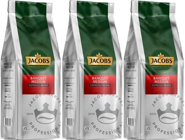 Jacobs Banquet Medium Çekirdek Kahve 1KG (Espresso Beans) (3 Lü Set) - Image 1