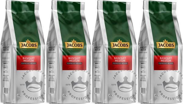 Jacobs Banquet Medium Çekirdek Kahve 1KG (Espresso Beans) (4 Lü Set) - Image 1