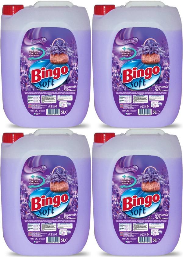 Bingo Soft Yumuşatıcı 20LT (4PK*5LT) Lavanta (200 Yıkama) - Image 1