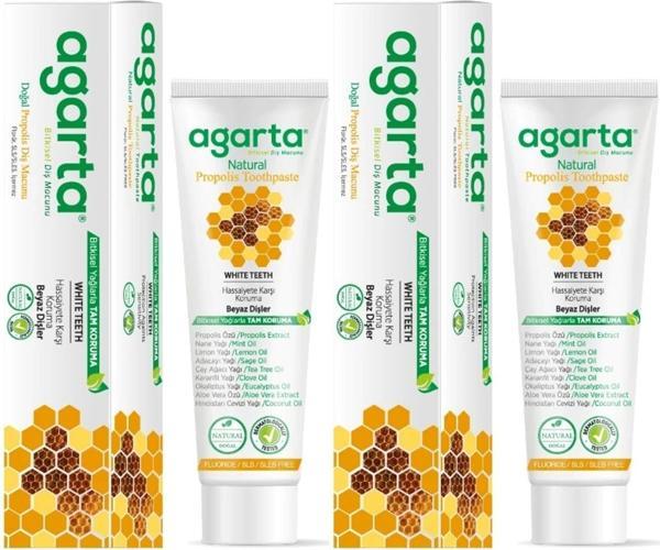 Agarta Doğal Diş Macunu 100ML Propolisli (2 Li Set) - Image 1