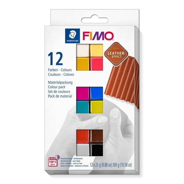 Supertrend Fimo Leather Effect Polimer Kil Seti 12 Renk x 25 gr. - Image 1