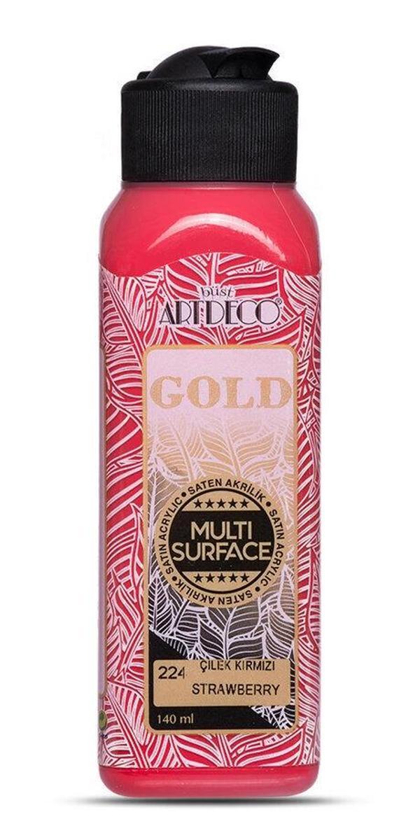 Supertrend Gold Multi Surface Akrilik Boya 140 ml. 224 ÇİLEK KIRMIZI - Image 1