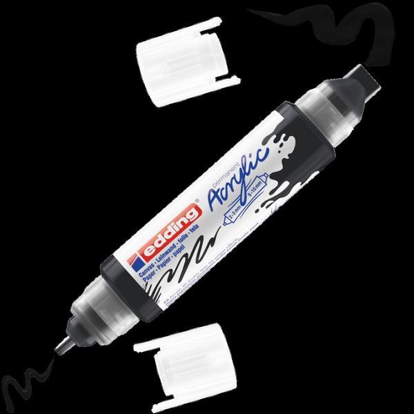 Supertrend 5400 Akrilik Boyama Markörü 3D Double Liner SİYAH - Image 1