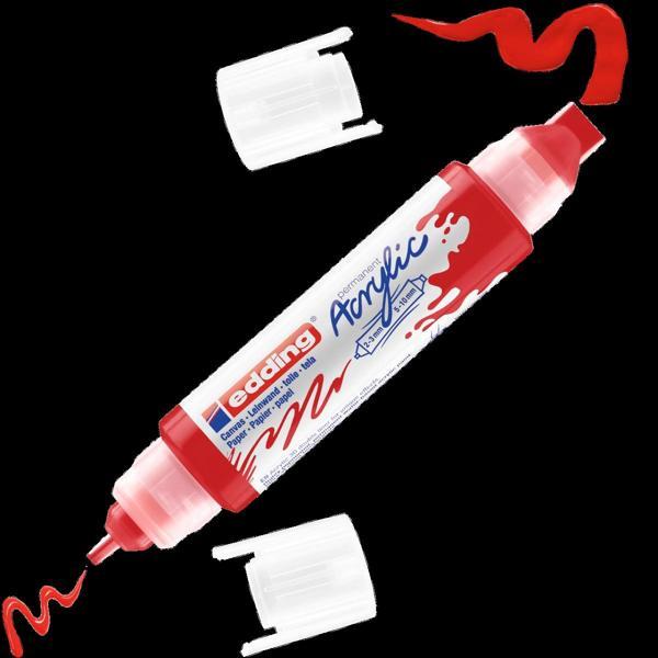 Supertrend 5400 Akrilik Boyama Markörü 3D Double Liner TRAFİK KIRMIZI - Image 1