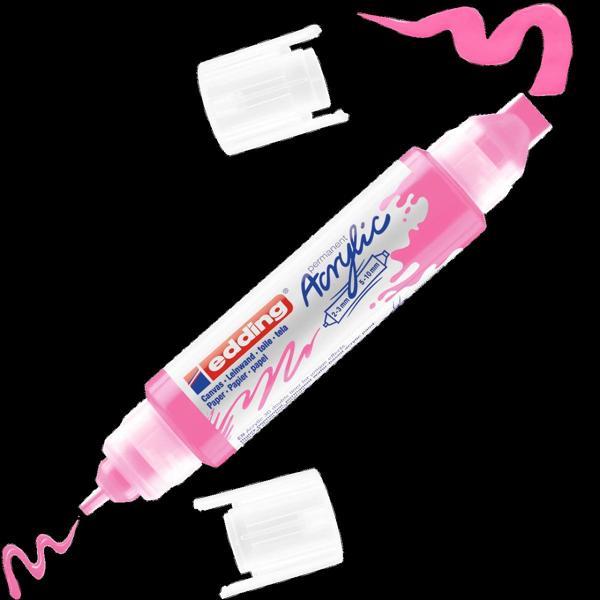 Supertrend 5400 Akrilik Boyama Markörü 3D Double Liner FOSFORLU PEMBE - Image 1