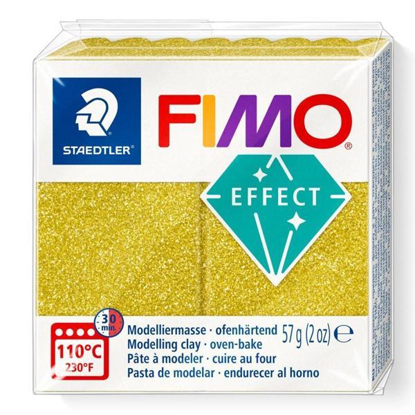 Supertrend Fimo Effect Polimer Kil 112 Glitter Gold (Simli Altın) - Image 1