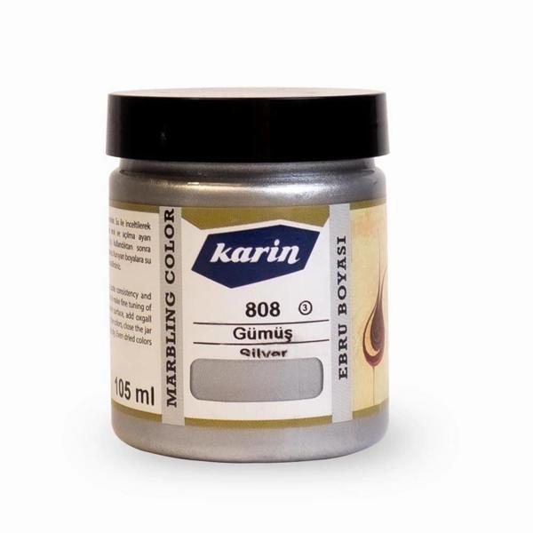 Supertrend Ebru Boyası 105 ml. 808 Gümüş - Image 1