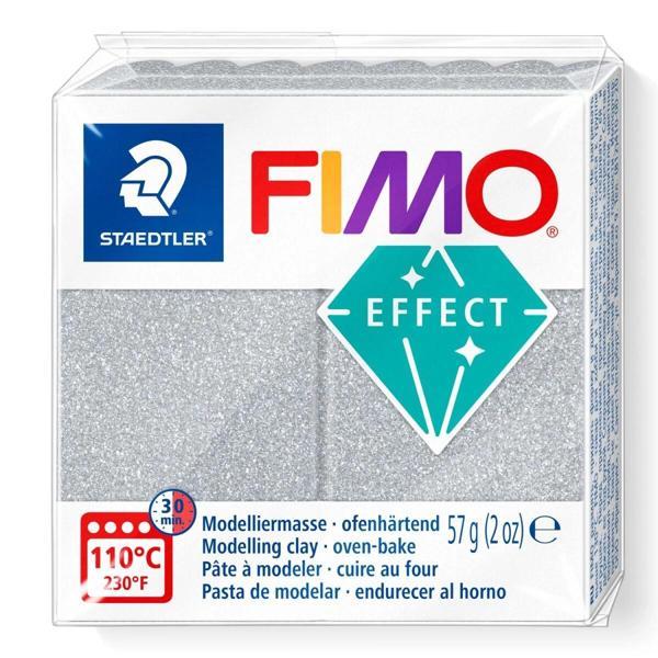 Supertrend Fimo Effect Polimer Kil 812 Glitter Silver (Simli Gümüş) - Image 1