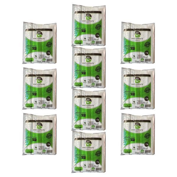 Doğanpack Şeffaf Naylon 1 lik 20x30 Cm. Bakkaliye Poşeti Torbası - 10 Kg. - 10 Paket - Image 1