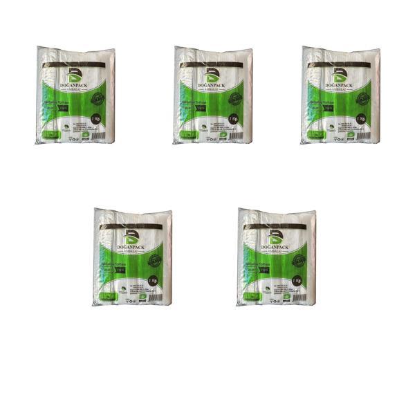 Doğanpack Şeffaf Naylon 1 lik 20x30 Cm. Bakkaliye Poşeti Torbası - 5 Kg. - 5 Paket - Image 1