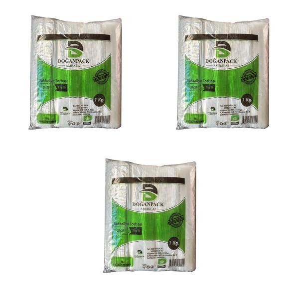 Doğanpack Şeffaf Naylon 1 lik 20x30 Cm. Bakkaliye Poşeti Torbası - 3 Kg. - 3 Paket - Image 1