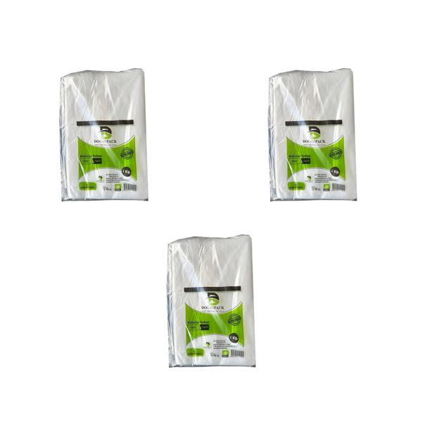 Doğanpack Şeffaf Naylon 5 lik 30x52 Cm. Bakkaliye Poşeti Torbası - 3 Kg. - Ort. 265 Adet - 3 Paket - Image 1