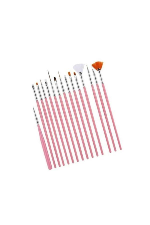 Daisy 15'Li Pembe Nail Art Fırçası - Image 1