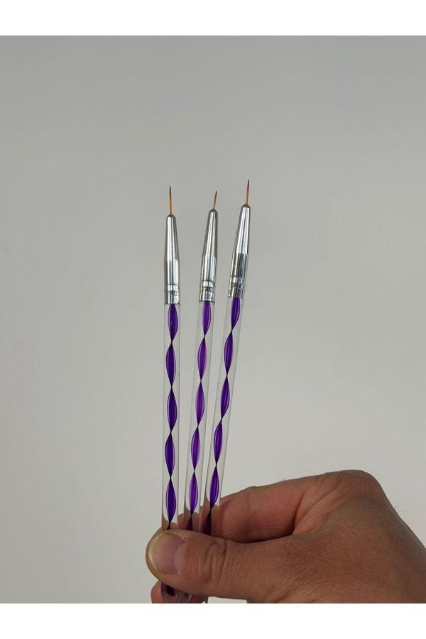 Ran Resim-Sanat-Makyaj-Detay Resim Fırça Seti (3 Adet ) - Image 1