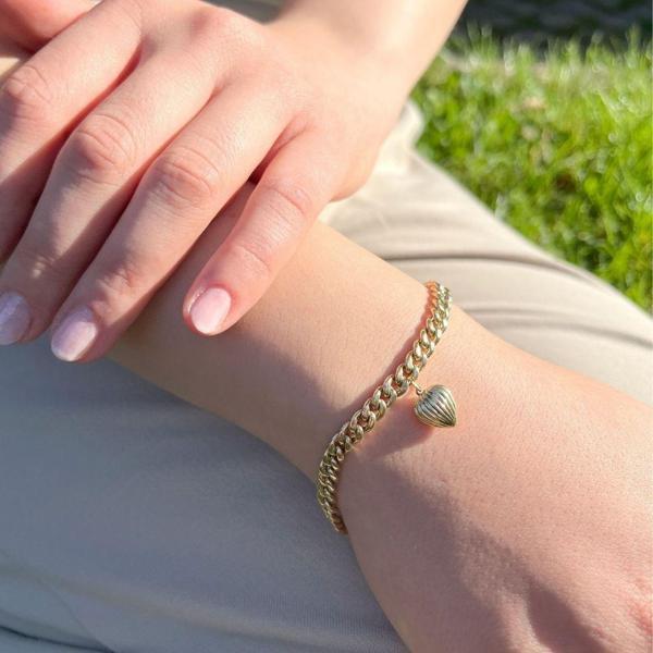 Sallantılı Kalp Taşsız Bileklik - Image 1