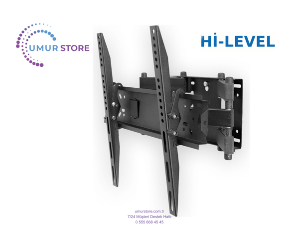 Hi Level 43" UHT750 4K Ultra HD Smart 42-65 inç Hareketli LCD LED TV Duvar Askı Aparatı - Image 1