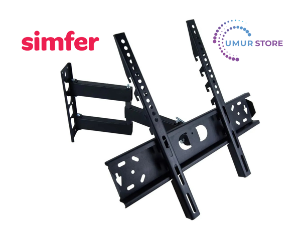 Simfer 43sfs4n 43" Uydu Alıcılı Led Full Hd 32-55 inç Tek Kollu Hareketli LCD LED TV Duvar Askı Apar - Image 1
