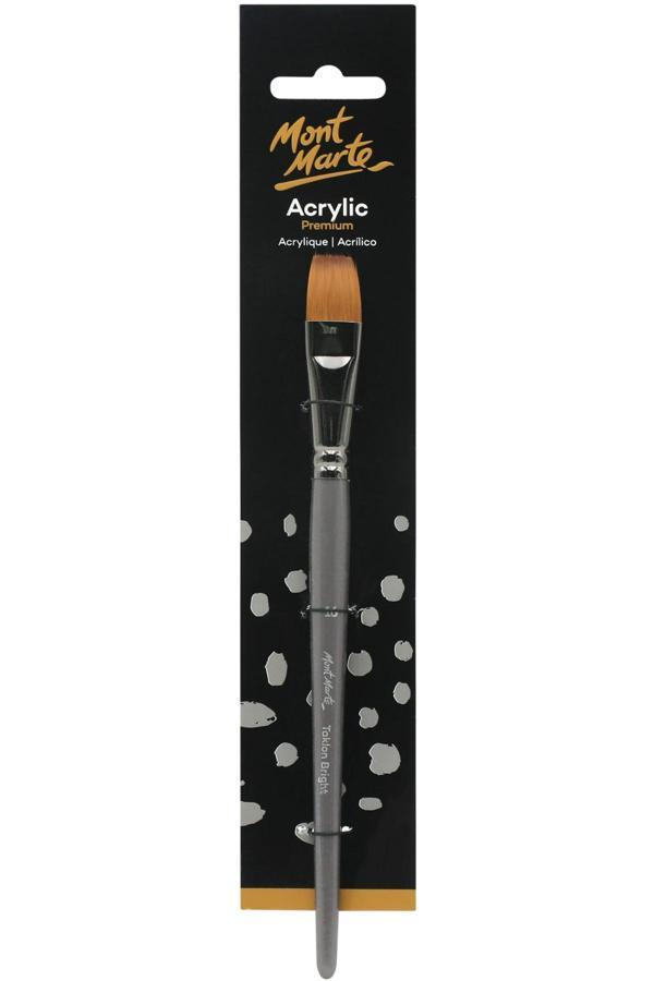 MM Sanatçı Akrilik Boya Fırçası Premium Taklon Düz Kısa Parlak 16 - Image 1