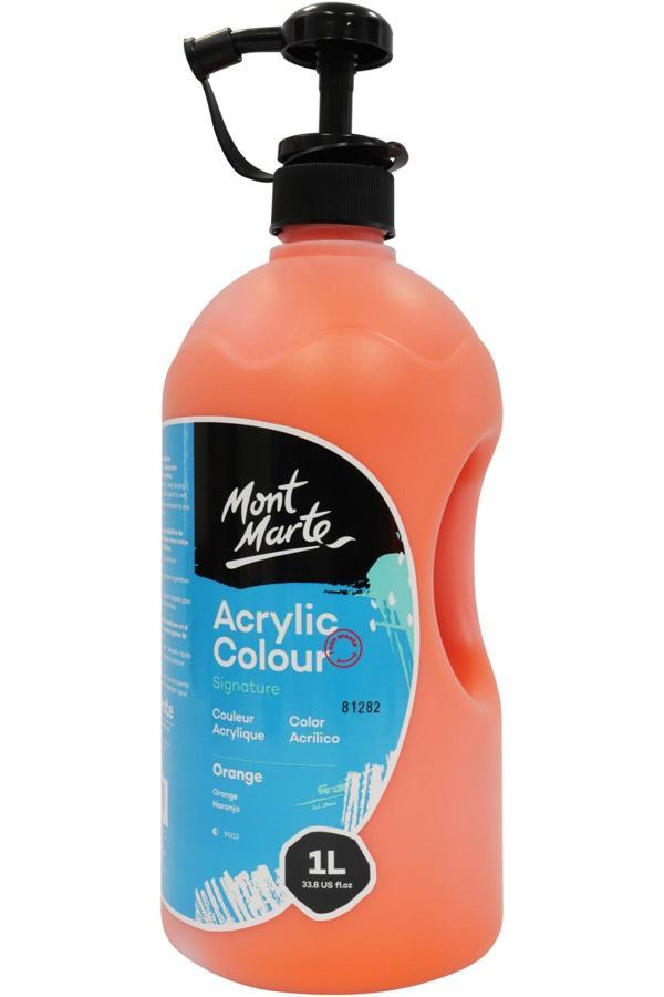 MM Akrilik Boya W/Pump Signature 1L - Orange - Image 1