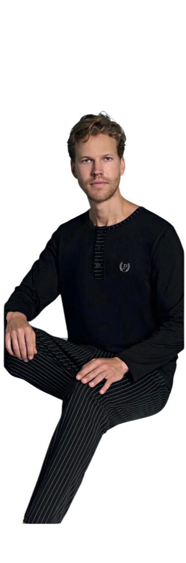 Pijadore Erkek %100 Pamuk Süprem Mevsimlik Uzun Kollu Pijama Takımı 1931 - Image 1