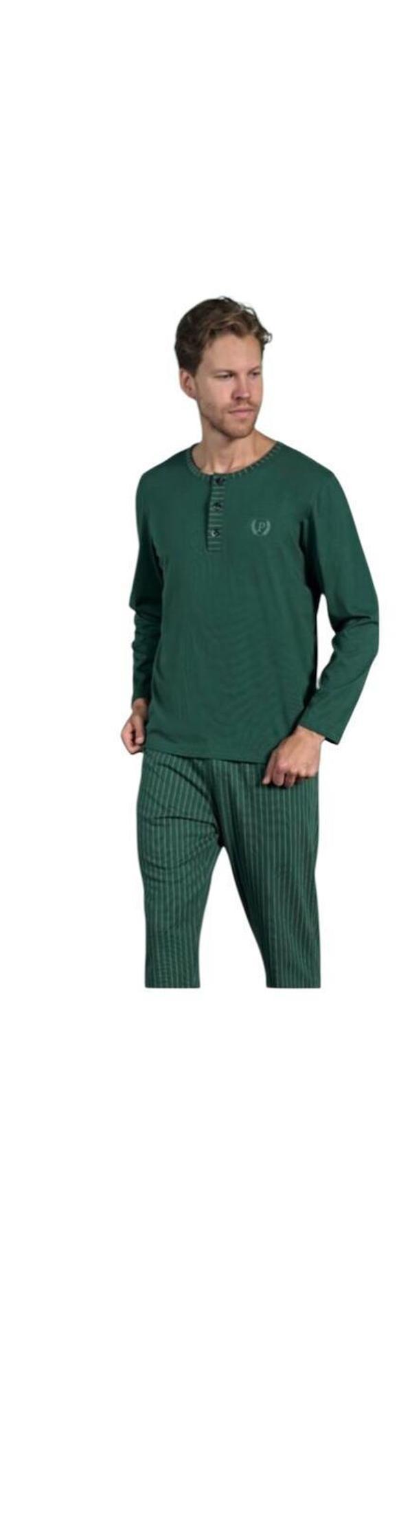 Pijadore Erkek %100 Pamuk Süprem Mevsimlik Uzun Kollu Pijama Takımı 1931 - Image 1